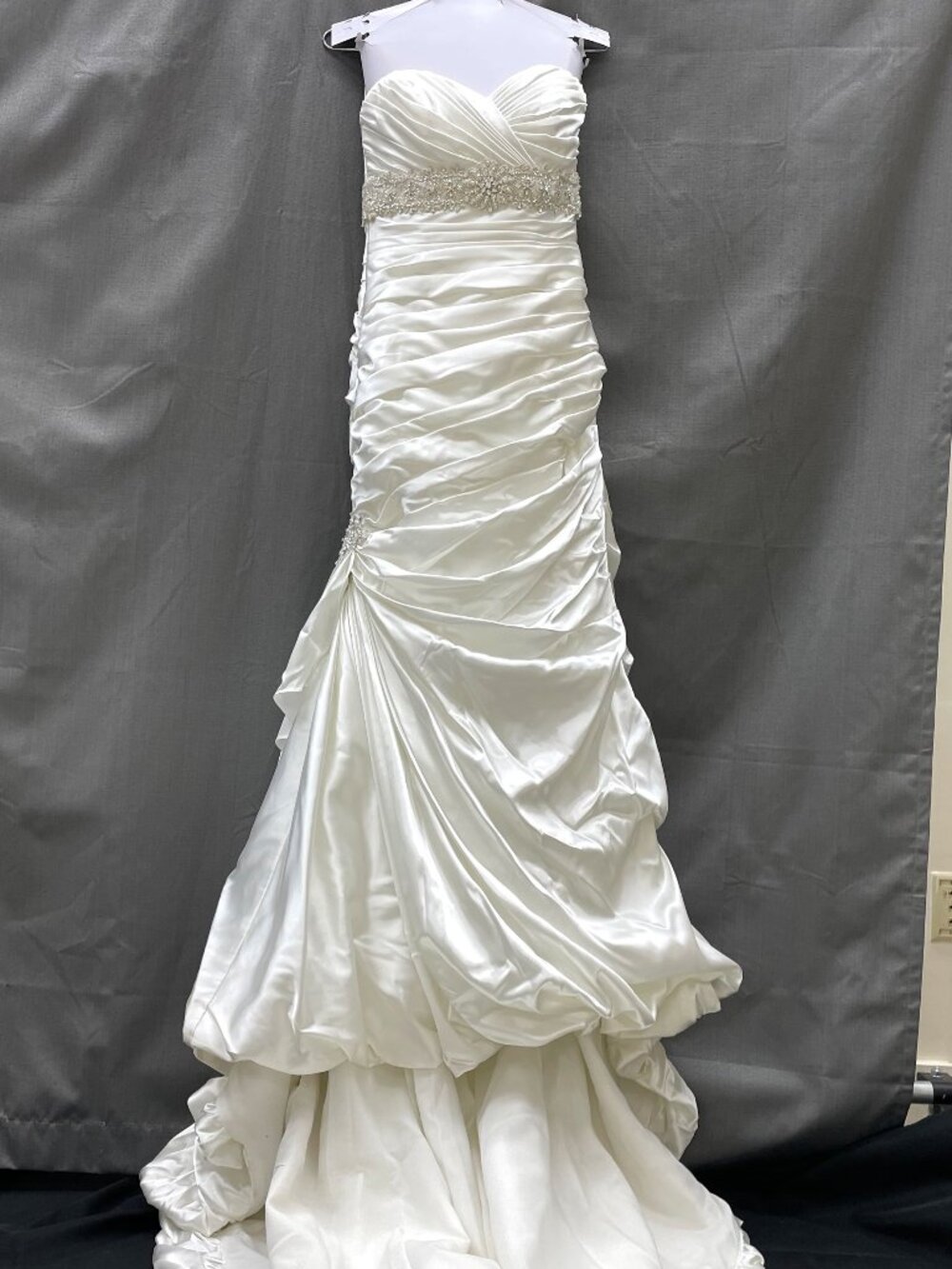 Maggie Sottero Satin Pleated Mermaid Wedding Gown Size 12
